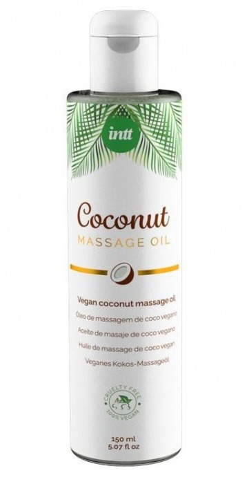 Массажное масло Vegan Coconut - 150 мл. - INTT - купить с доставкой в Люберцах