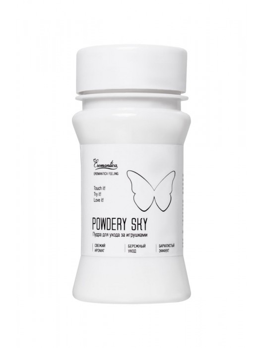 Пудра для ухода за игрушками Powdery Sky с ароматом мяты - 40 гр. - Eromantica - купить с доставкой в Люберцах