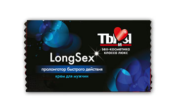 Пролонгирующий крем LongSex в одноразовой упаковке - 1,5 гр. - Биоритм - купить с доставкой в Люберцах