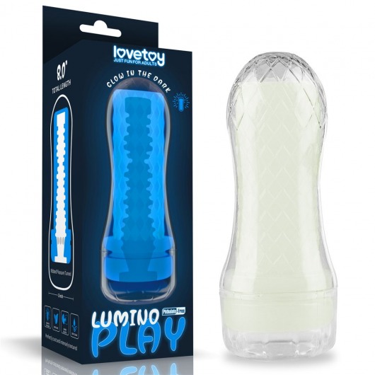Светящийся в темноте мастурбатор Lumino Play Masturbator Ribbed - Lovetoy - в Люберцах купить с доставкой