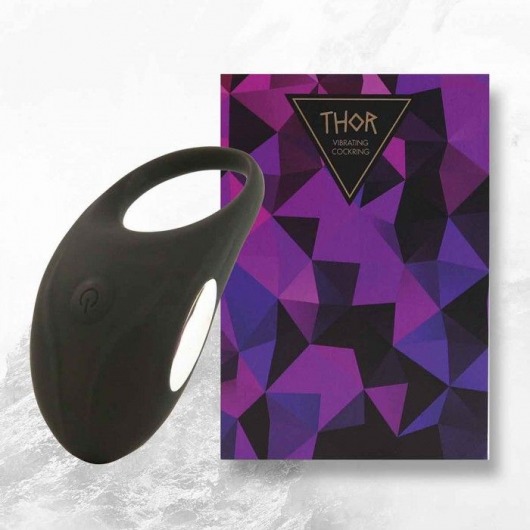 Черное эрекционное виброкольцо Thor Cockring - FeelzToys - в Люберцах купить с доставкой