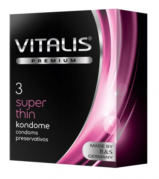 Ультратонкие презервативы VITALIS PREMIUM super thin - 3 шт. - Vitalis - купить с доставкой в Люберцах
