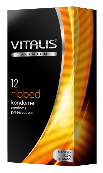 Ребристые презервативы VITALIS PREMIUM ribbed - 12 шт. - Vitalis - купить с доставкой в Люберцах