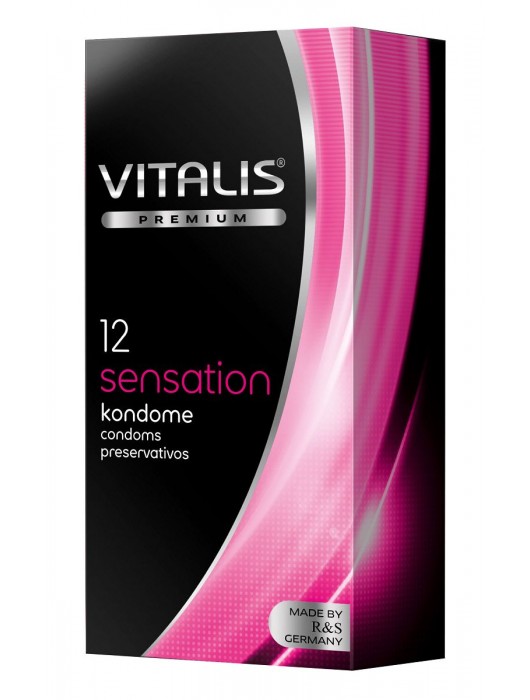 Презервативы VITALIS PREMIUM sensation с пупырышками и кольцами - 12 шт. - Vitalis - купить с доставкой в Люберцах