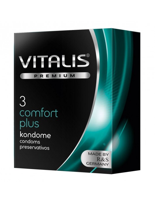 Контурные презервативы VITALIS PREMIUM comfort plus - 3 шт. - Vitalis - купить с доставкой в Люберцах