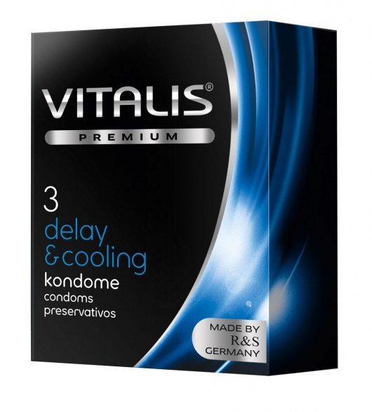 Презервативы VITALIS PREMIUM delay   cooling с охлаждающим эффектом - 3 шт. - Vitalis - купить с доставкой в Люберцах