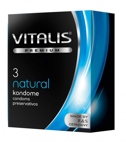 Классические презервативы VITALIS PREMIUM natural - 3 шт. - Vitalis - купить с доставкой в Люберцах