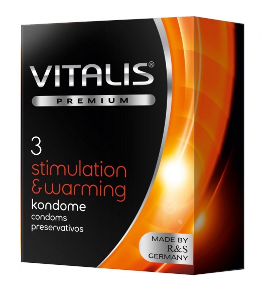 Презервативы VITALIS PREMIUM stimulation   warming с согревающим эффектом - 3 шт. - Vitalis - купить с доставкой в Люберцах