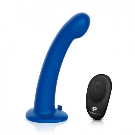 Синяя насадка Remote Control P-Spot G-Spot с черными трусиками - 20 см. - Pegasus - купить с доставкой в Люберцах
