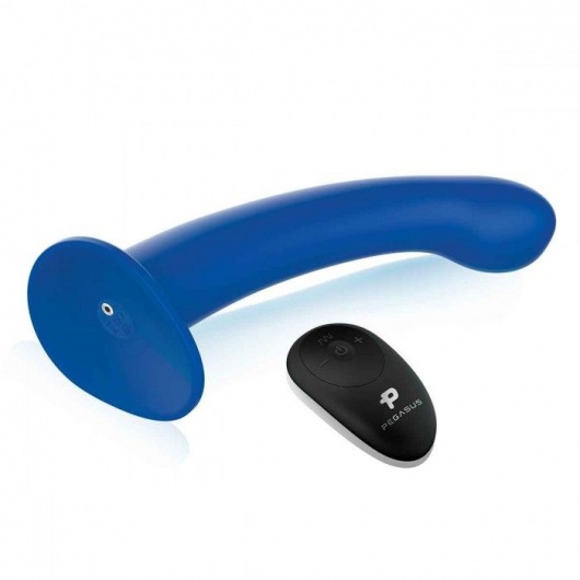 Синяя насадка Remote Control P-Spot G-Spot с черными трусиками - 20 см. - Pegasus - купить с доставкой в Люберцах