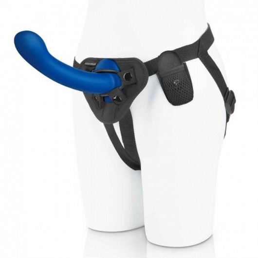 Синяя насадка Remote Control P-Spot G-Spot с черными трусиками - 20 см. - Pegasus - купить с доставкой в Люберцах