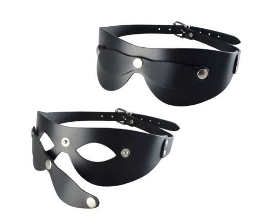 Черная кожаная маска  Новичок - Sitabella - купить с доставкой в Люберцах