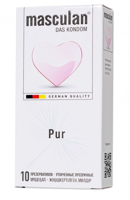 Супертонкие презервативы Masculan Pur - 10 шт. - Masculan - купить с доставкой в Люберцах