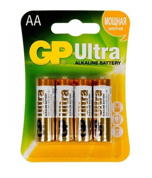 Батарейки алкалиновые GP Ultra Alkaline AA/LR6 - 4 шт. - Элементы питания - купить с доставкой в Люберцах