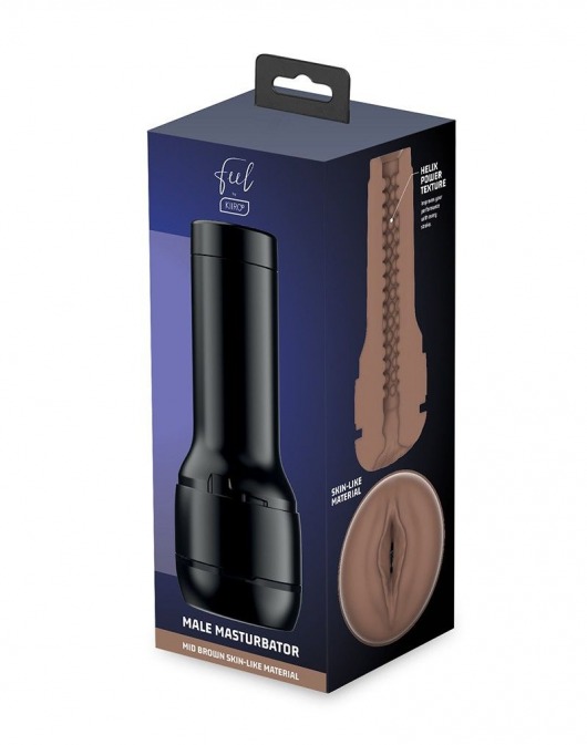 Коричневый мастурбатор-вагина Feel Stroker - Kiiroo - в Люберцах купить с доставкой