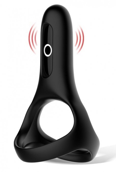 Черное виброкольцо Magic Motion Rise с подхватом мошонки - Magic Motion - в Люберцах купить с доставкой