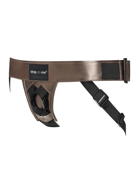 Бронзовый пояс для насадок Curious Harness - Strap-on-me - купить с доставкой в Люберцах