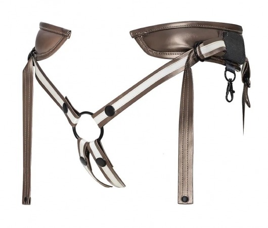 Бронзовый пояс для насадок Desirous Harness - Strap-on-me - купить с доставкой в Люберцах