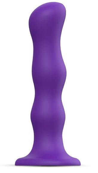 Фиолетовая насадка Strap-On-Me Dildo Geisha Balls size M - Strap-on-me - купить с доставкой в Люберцах