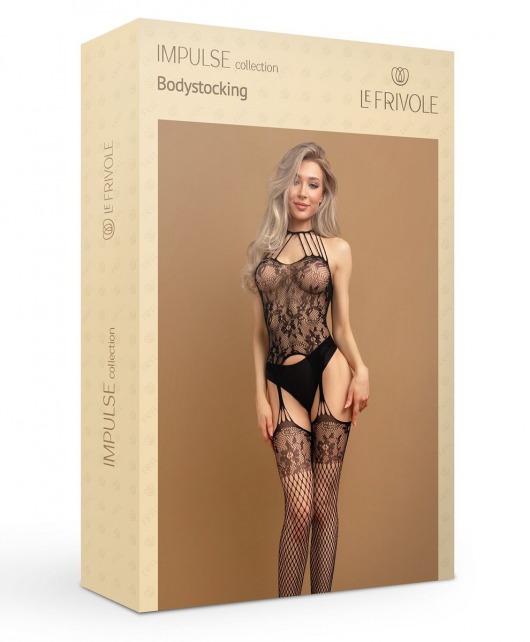 Боди-комбинезон с имитацией чулок и открытыми бедрами - Le Frivole купить с доставкой