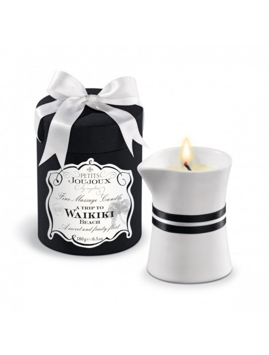 Массажное масло в виде большой свечи Petits Joujoux Waikiki Beach с ароматом кокоса и ананаса - MyStim - купить с доставкой в Люберцах