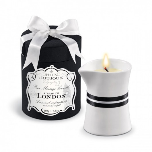 Массажное масло в виде большой свечи Petits Joujoux London с ароматом ревеня, амбры и чёрной смородины - MyStim - купить с доставкой в Люберцах
