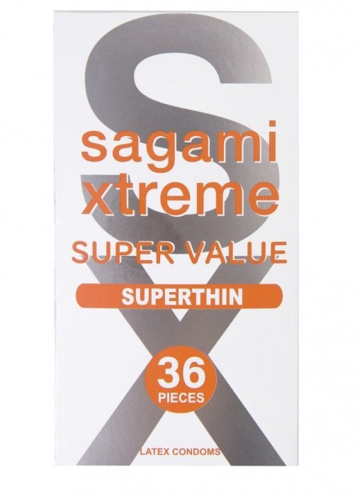 Ультратонкие презервативы Sagami Xtreme Superthin - 36 шт. - Sagami - купить с доставкой в Люберцах