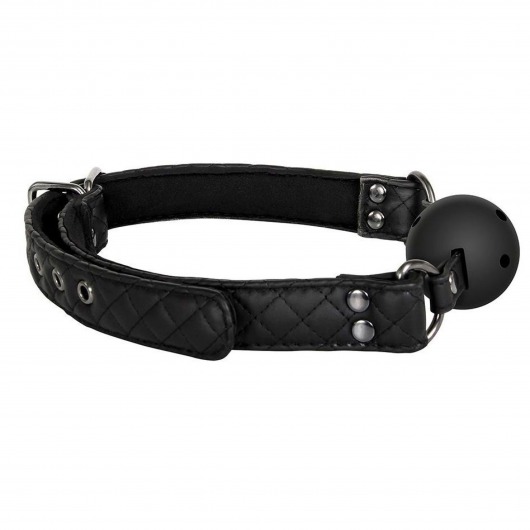 Черный кляп-шарик BALL GAG DIAMOND - Dream Toys - купить с доставкой в Люберцах