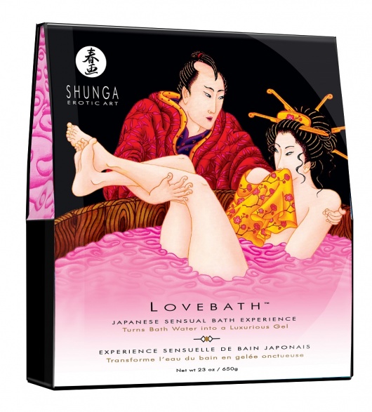 Соль для ванны Lovebath Dragon Fruit, превращающая воду в гель - 650 гр. - Shunga - купить с доставкой в Люберцах