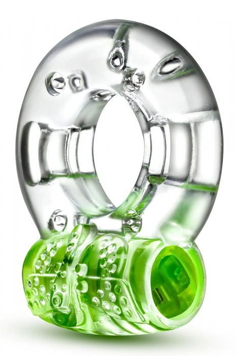 Зеленое эрекционное виброкольцо Arouser Vibrating C-Ring - Blush Novelties - в Люберцах купить с доставкой