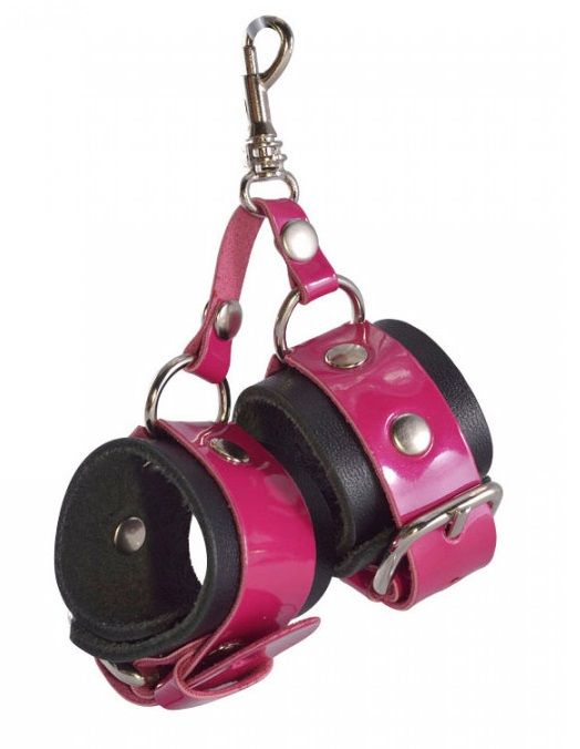 Розово-черный брелок  Наручники - Sitabella - купить с доставкой в Люберцах