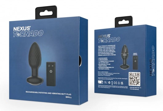 Черная анальная вибровтулка Nexus Tornado - 9,8 см. - Nexus Range