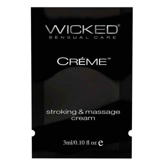 Крем для массажа и мастурбации Wicked Stroking and Massage Creme - 3 мл. - Wicked - купить с доставкой в Люберцах