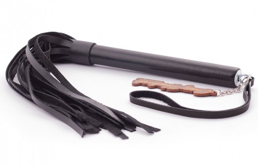 Черная кожаная плеть  Индиго  - 50 см. - Crazy Handmade - купить с доставкой в Люберцах