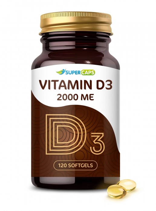 Пищевая добавка SuperCaps VITAMIN D3 2000 ME - 120 капсул - SuperCaps - купить с доставкой в Люберцах
