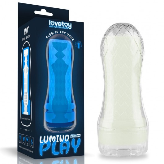 Светящийся в темноте мастурбатор Lumino Play Masturbator Pocketed - Lovetoy - в Люберцах купить с доставкой