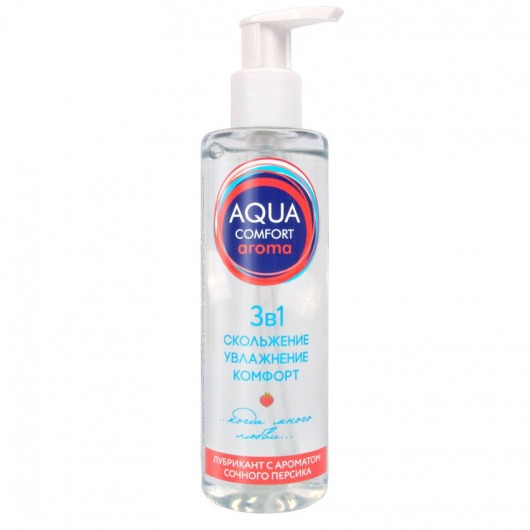 Гель-лубрикант на водной основе Aqua Comfort Aroma с ароматом персика - 195 гр. - Биоритм - купить с доставкой в Люберцах