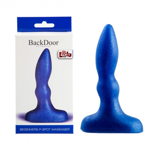 Синий анальный стимулятор Beginners p-spot massager - 11 см. - Lola Games - в Люберцах купить с доставкой