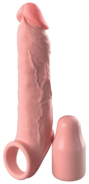 Телесная насадка-удлинитель 2 Inch Silicone X-tension with Strap - 20,3 см. - Pipedream - в Люберцах купить с доставкой