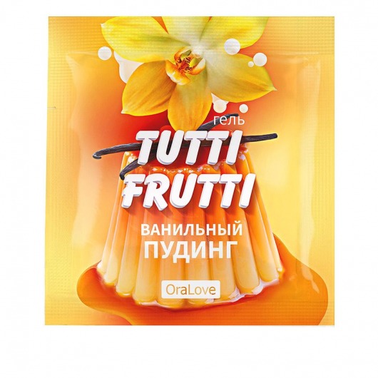 Пробник гель-смазки Tutti-frutti со вкусом ванильного пудинга - 4 гр. - Биоритм - купить с доставкой в Люберцах