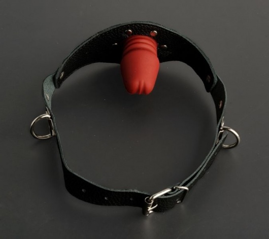 Кляп-фаллос на чёрных ремешках - Sitabella - купить с доставкой в Люберцах