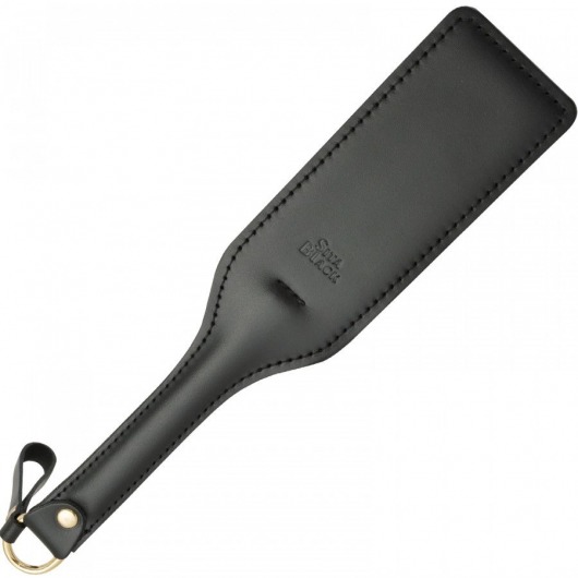 Черная кожаная шлепалка SitaBlack - 30 см. - Sitabella - купить с доставкой в Люберцах