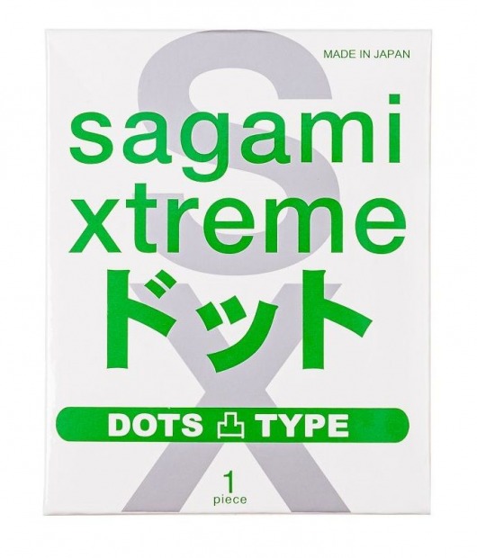 Презерватив Sagami Xtreme Type-E с точками - 1 шт. - Sagami - купить с доставкой в Люберцах
