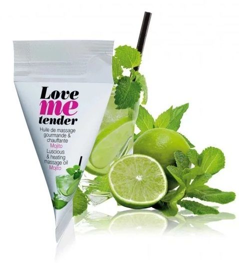 Съедобное согревающее массажное масло Love Me Tender Mojito с ароматом мохито - 10 мл. - Love to Love - купить с доставкой в Люберцах