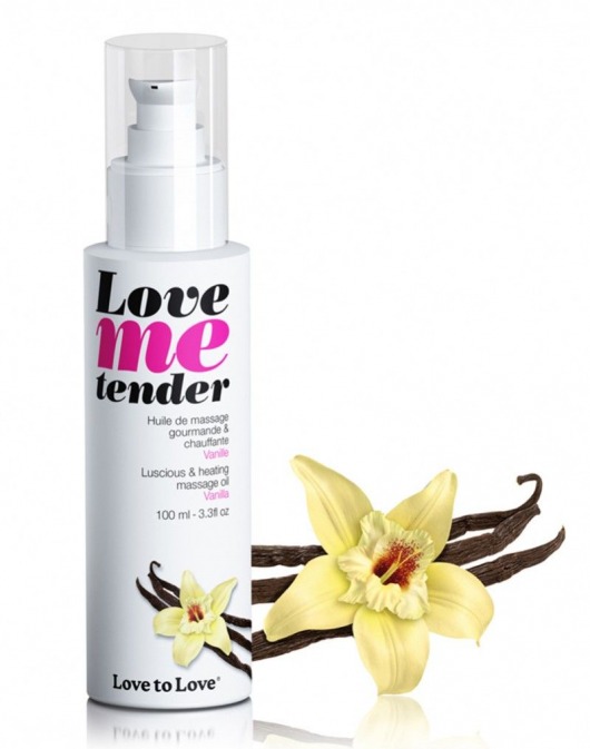 Съедобное согревающее массажное масло Love Me Tender Vanilla с ароматом ванили - 100 мл. - Love to Love - купить с доставкой в Люберцах