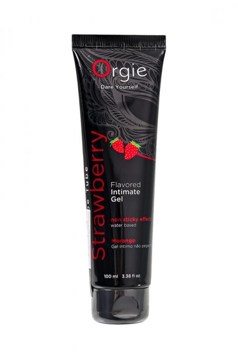 Интимный гель на водной основе Lube Tube Strawberry с клубничным вкусом - 100 мл. - ORGIE - купить с доставкой в Люберцах