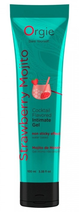 Съедобный интимный гель Orgie Lube Tube Cocktail Strawberry Mojito - 100 мл. - ORGIE - купить с доставкой в Люберцах