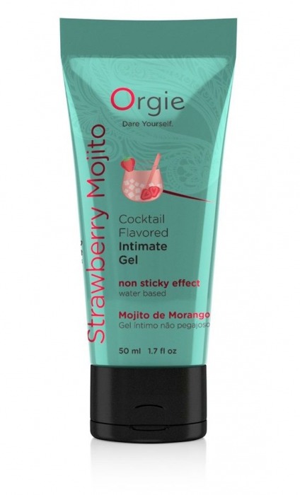 Съедобный интимный гель Orgie Lube Tube Cocktail Strawberry Mojito - 50 мл. - ORGIE - купить с доставкой в Люберцах