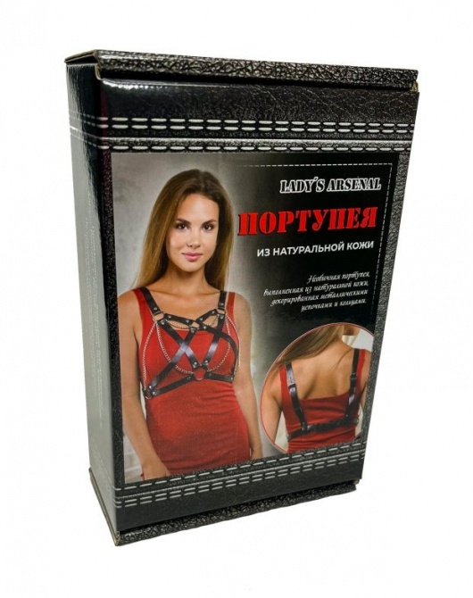 Портупея из натуральной кожи с цепочками - БДСМ Арсенал - купить с доставкой в Люберцах