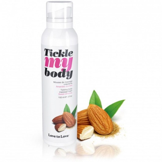 Массажная хрустящая пенка Tickle My Body Sweet Almonds с ароматом миндаля - 150 мл. - Love to Love - купить с доставкой в Люберцах